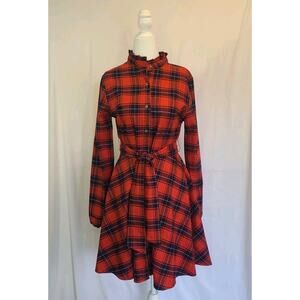 New Kiel James Patrick Cozy Cabin Cotton Flannel Dress S